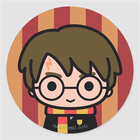 Harry Potter Cartoon Character Art Classic Round Sticker | Zazzle ...