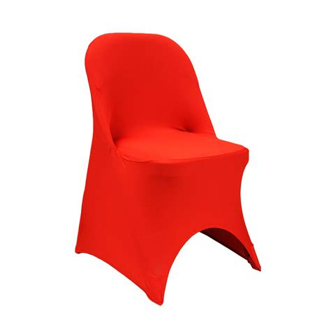 Folding Spandex Chair Cover Red at CV Linens