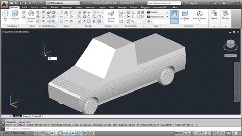 AutoCAD 3D Car Toy Tutorial (Freestyle) - YouTube