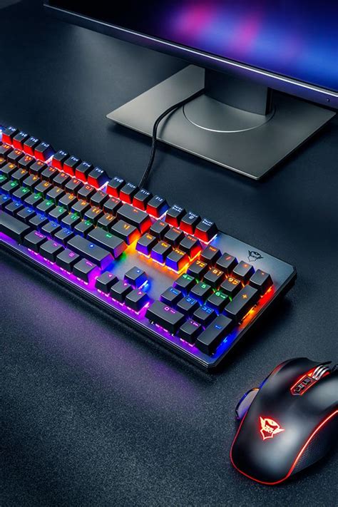 Mechanical Keyboard & Gaming Mouse | Pc games setup, Video game room design, Video game rooms