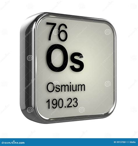 Osmium 76 Element. Alkaline Earth Metals. Chemical Element Of Mendeleev ...