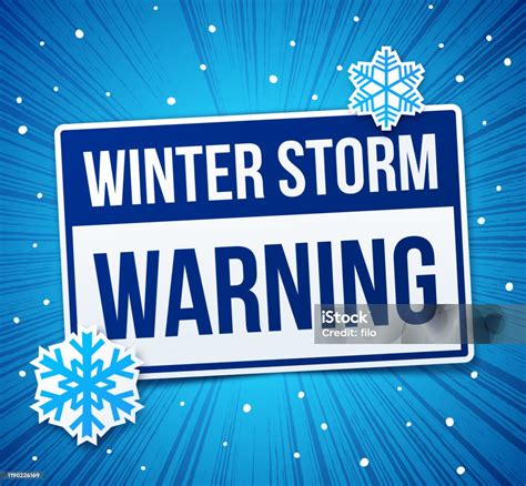 Warning Winter Storm Stock Illustration - Download Image Now - Winter, Warning Sign, Danger - iStock