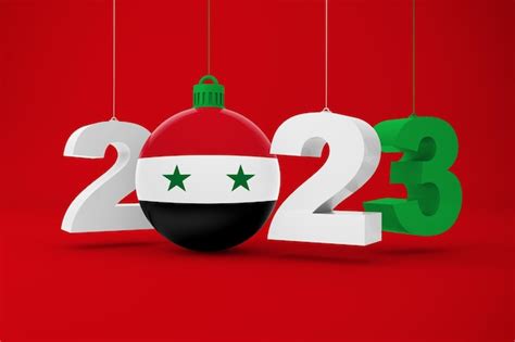 Free Photo | 2023 year with syria flag