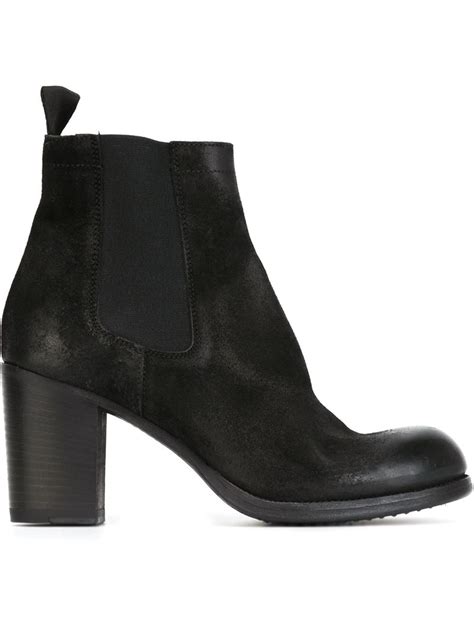 Lyst - Pantanetti Chunky Heel Ankle Boots in Black