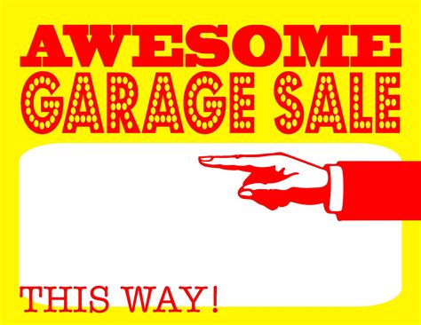 Garage sale signs, Garage sales, For sale sign