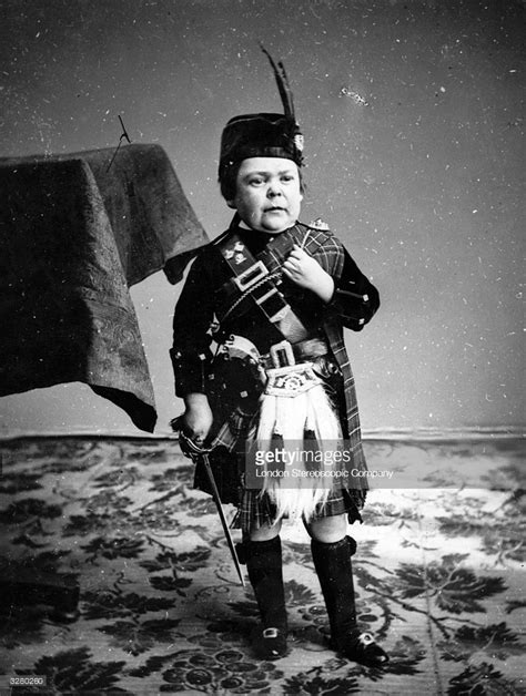 Portrait of the dwarf General Tom Thumb, in Highland dress. Charles... | Tom thumb, General tom ...