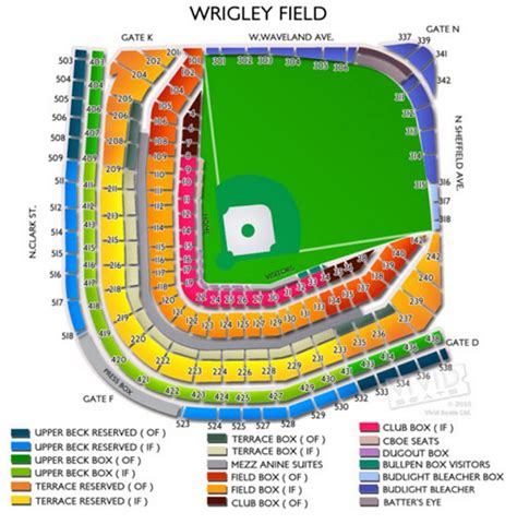 Fresh Wrigley Field Seating Chart with Seat Numbers - Seating Chart