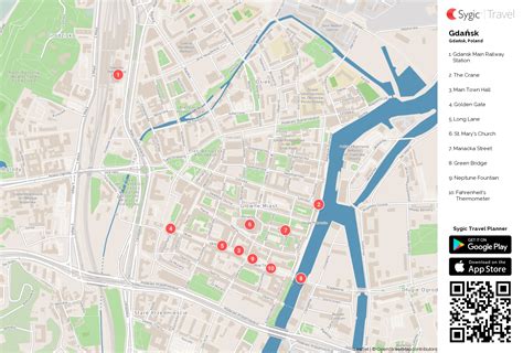 Gdańsk Printable Tourist Map | Sygic Travel