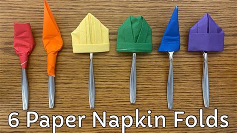 Paper Napkin Folds for Silverware - YouTube