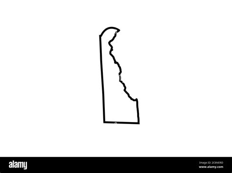 Delaware map outline U.S. state vector illustration Stock Vector Image & Art - Alamy