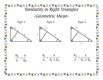 Geometric Mean with Right Triangles by Kimberly Norman | TpT