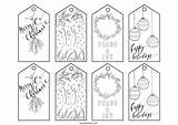 Christmas Gift Tag Coloring Pages Sketch Page sketch template