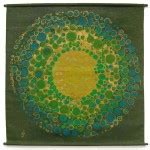 Vintage Danish Södahl sunburst textile artwork