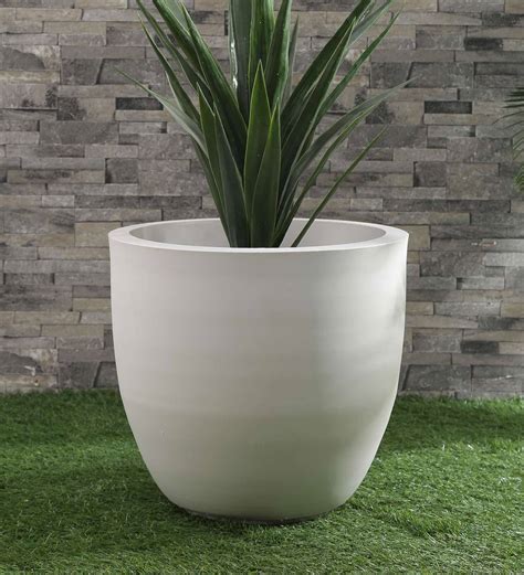 Buy White Polymer Cup Shaped Large Planter by Yuccabe Italia Online - Big Planters - Pots ...