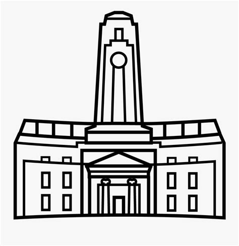 Luton Town Hall Drawing , Free Transparent Clipart - ClipartKey