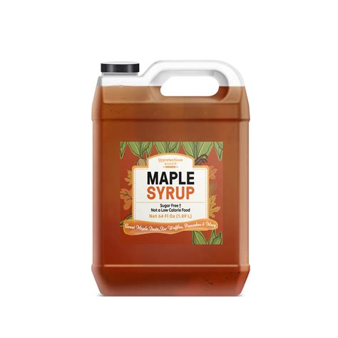 Unpretentious Baker Sugar Free Maple Syrup - 1/2 Gallon (64 Fl Oz) for ...