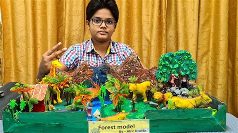 Forest model | Habitat -Forest project with wild animals | Jungle Scene |School Science ...