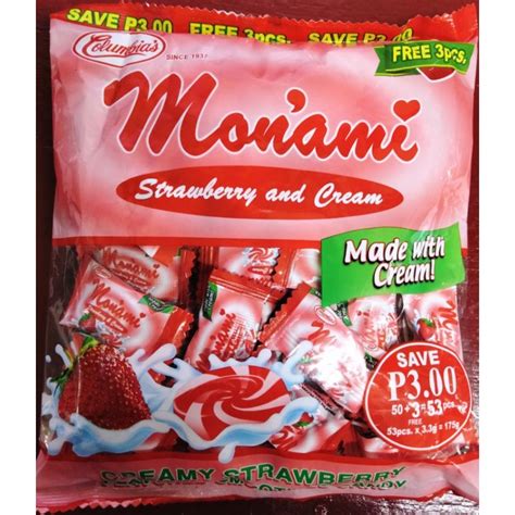 MONAMI STRAWBERRY AND CREAM CANDY | Shopee Philippines