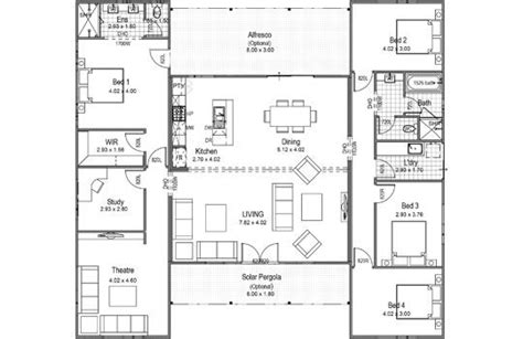 The Breezeway | Floor plans, House plans, House on a hill