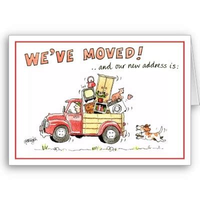 We've moved greeting card - and our new address is | Zazzle | Greeting cards, Card templates ...