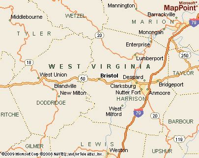 Where is Bristol, West Virginia? see area map & more