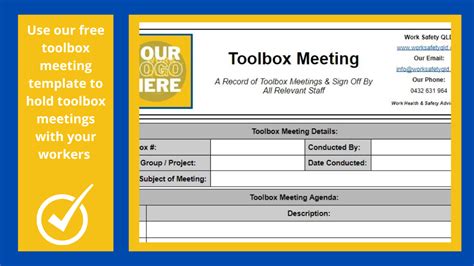 Free Toolbox Meeting Template - Work Safety QLD