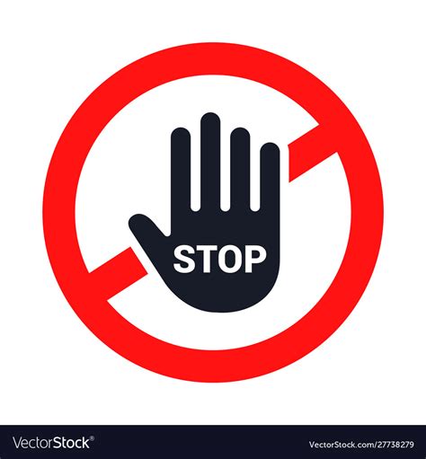 Hand Stop Sign Royalty Free Vector Image Vectorstock - vrogue.co