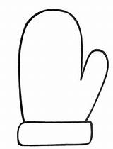 Printable Mitten Coloring Page sketch template