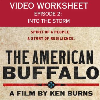 The American Buffalo: Episode 2 Into the Storm Video Worksheet | TPT