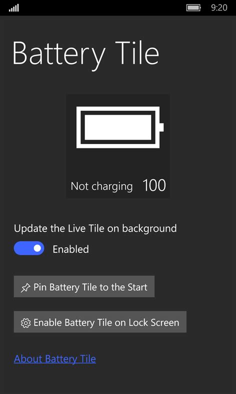 Buy Battery Tile - Microsoft Store