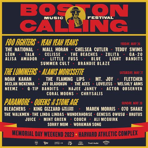 Boston Calling 2023 Announces Lineup - Foo Fighters To Headline ...