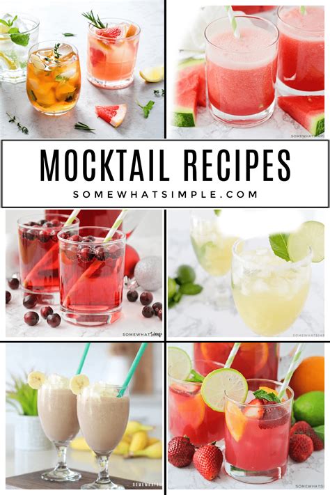 14 Mocktail Recipes - from Somewhat Simple .com