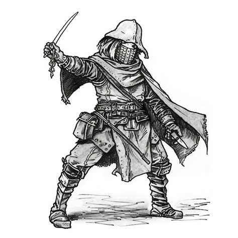 Premium AI Image | a drawing of a knight with a sword and a sword.