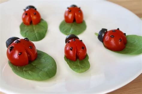 Vegetable Art For Picky Eaters: Tomato Ladybugs