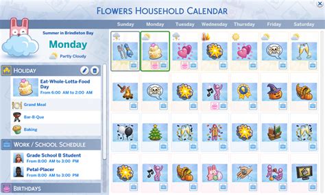 I filled the entire Calendar with Holidays in The Sims 4 Seasons