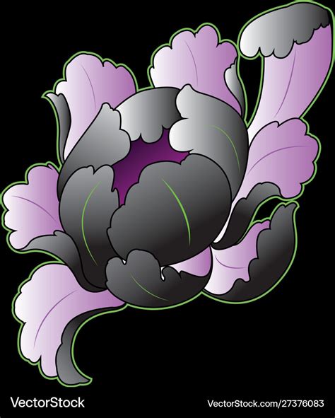 Japanese flower tattoo image Royalty Free Vector Image