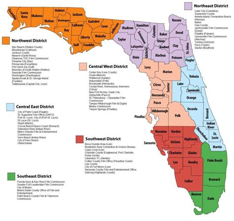 Florida Map Showing Counties Names