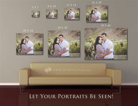 Great size comparison for Wall Art Prints | Photo displays, Photography wall, Wall display