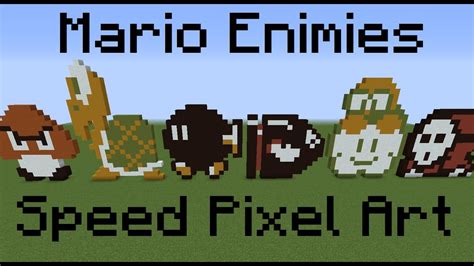 Mario Enemies | Speed Pixel Art - YouTube