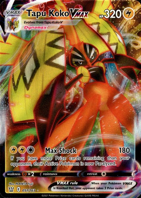 Tapu Koko VMAX - 051/163 - Battle Styles – Card Cavern Trading Cards, LLC