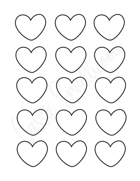 25 Cute Printable Heart Templates (Tons Of Different Sizes and Shapes ...