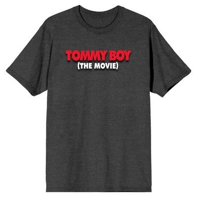 Tommy Boy The Movie Logo Crew Neck Short Sleeve Charcoal Heather Men's ...