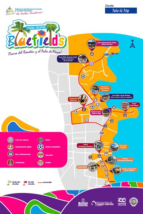 Bluefields Creative Circuit - National Tourism Map