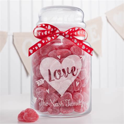 Love Personalized Glass Treat Jar