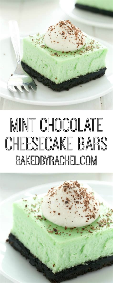 Mint Chocolate Cheesecake Bars