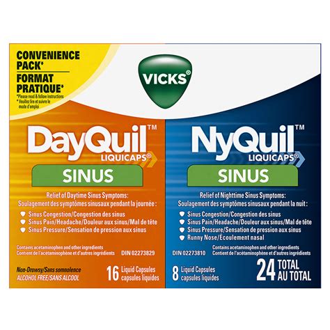 Vicks DayQuil & NyQuil Sinus Convenience Pack - 24s | London Drugs