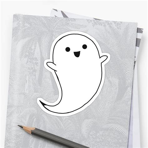 'happy ghost ' Sticker by itsrubii | Sticker design, Cute ghost, Ghost