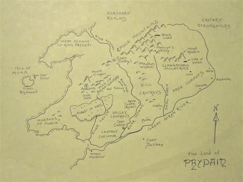 A Map of Prydain | Map, The black cauldron, Lloyd alexander