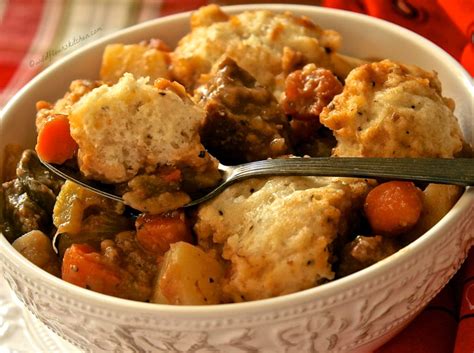 Man Catcher Beef Stew with Mustard Horseradish Dumplings - Wildflour's Cottage Kitchen