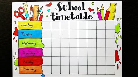 Timetable chart creator - boyjes